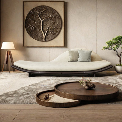 Retro Living Room Solid Wood Indoor Chaise Lounges by PPEDKS