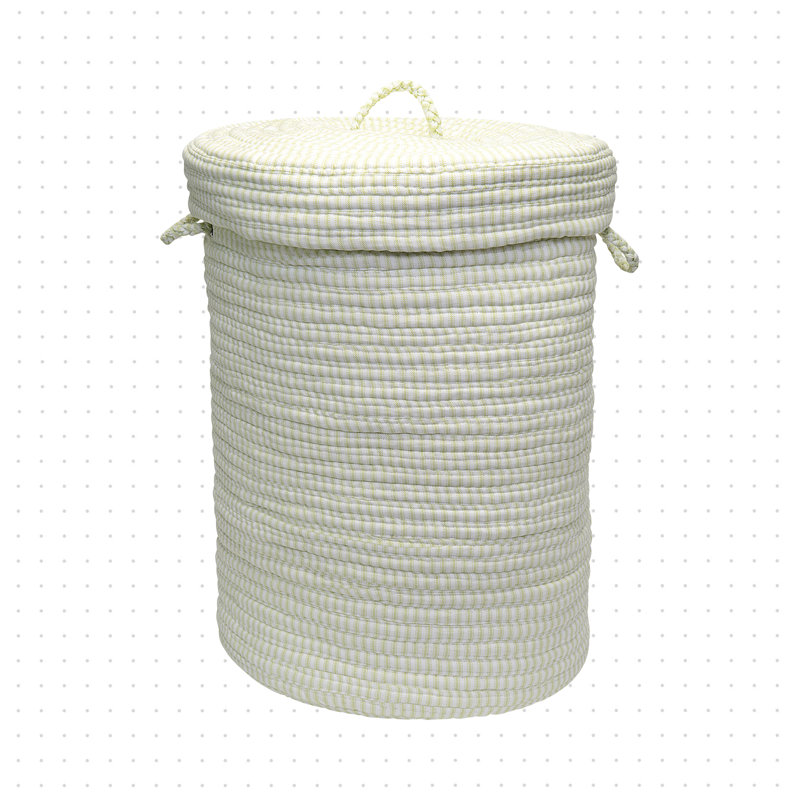 Panier à linge avec rangement, Jaune