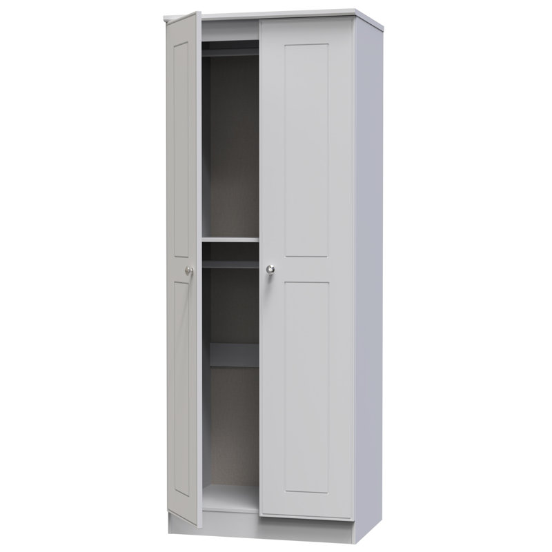 Taiyler Manufactured Wood Wardrobe, Grey Matt