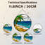 Panneau de vitrail 12 "H Tropical Beach-457776033