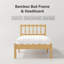 Base de lit plateforme en bois massif de bambou 12 po avec tête de lit ondulée, lattes en métal, aucun sommier requis-108620995-126376342