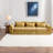 Space-saving Modular Sectionals, Yellow Foam Sofa For Modern Living Spaces