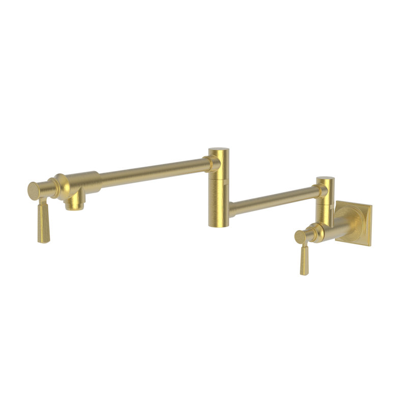Adams Wall Mount Pot Filler, Satin Bronze