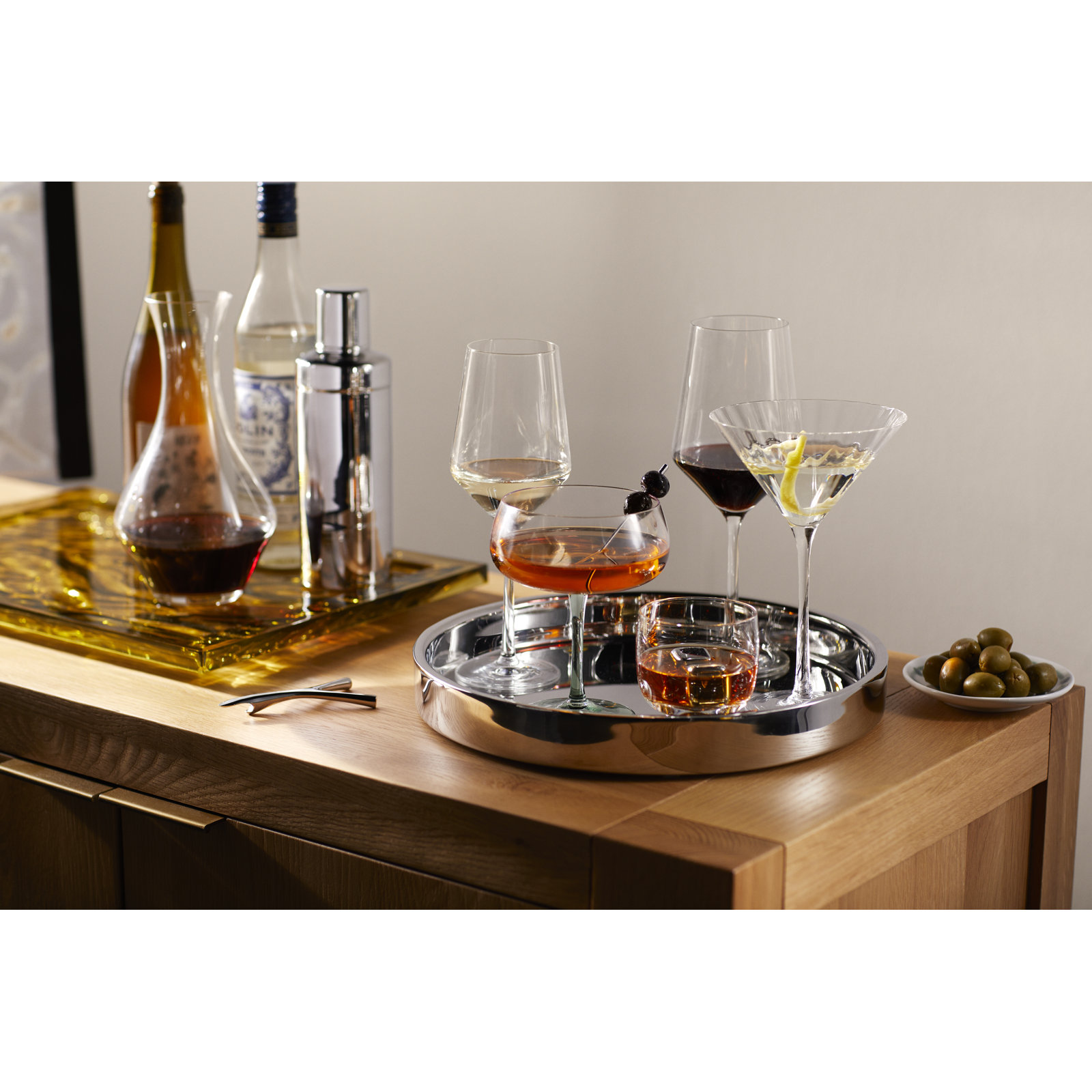 Malden Optic Martini Glasses, Set of 4, Clear