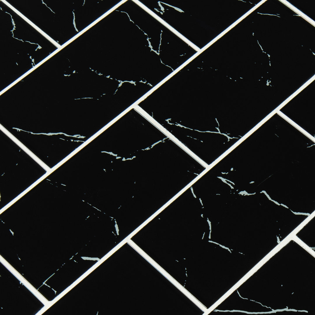 Kurova Subway 3 in. x 6 in. Glossy Glass Mosaic Wall Tile Ackland 