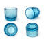 8 oz Verre bleu à facettes en verre-131383632