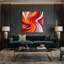 Abstrait art fluide sur toile orange 2-893326370