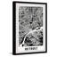 «Detroit Street Map by», impression encadrée-518700562