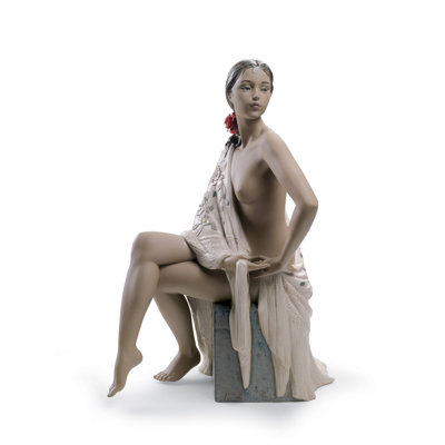 Nude with Shawl Woman Figurine