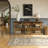 69" Rustic Brown Storage Console Table For Entryway