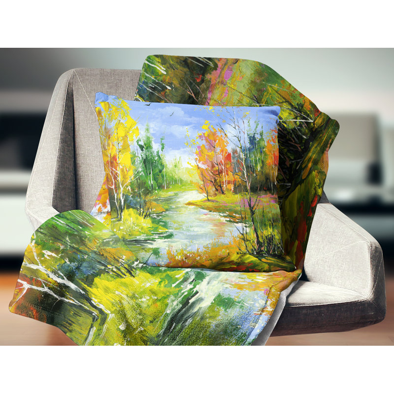 Coussin Landscape, 18 po x 18 po, Coussin décoratif