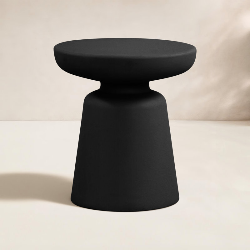 Table d'appoint d'extérieur Nevitt - noir, Noir