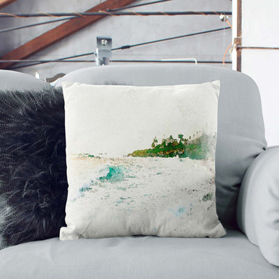 San Diego Seascape in Abstract Cushion with Filling