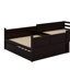 Lit double superposé au dessus d'un lit double avec lit gigogne-280142003