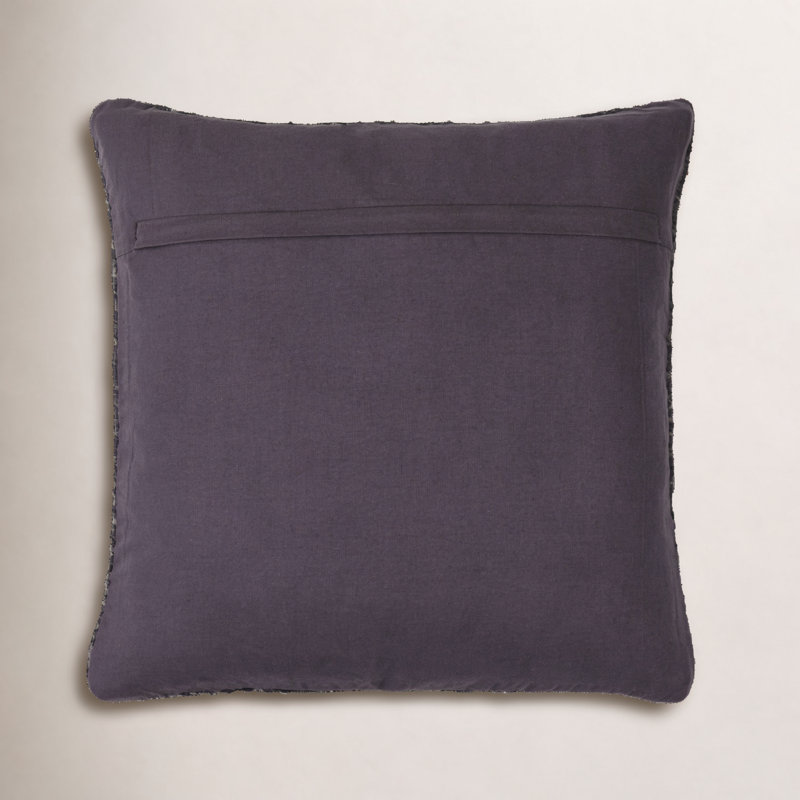 Coussin Ellingson, H 22 po x l 22 po, Housse de coussin seulement - sans coussin, Noir