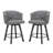 Swivel Upholstered Counter Stool With Metal Frame,-1906160427