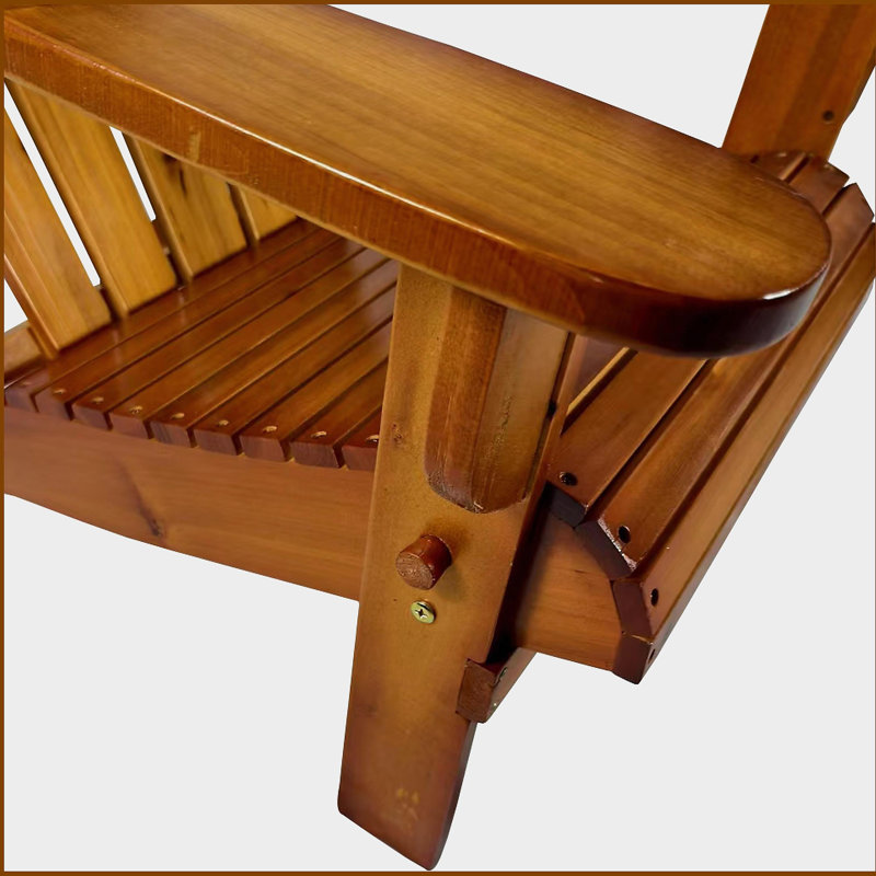 Chaise Adirondack en bois pour l'extérieur ou l'intérieur, pliable