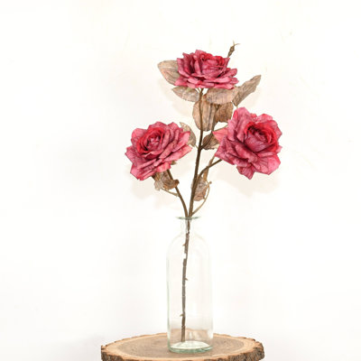 16" Artificial Fall Thanksgiving Day Peony Floral Arrangement In Glass Vase, Long Stem Fall Sprays Foliage Faux Flowers For Dining Table Centerpieces Indoor Decoration