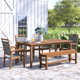 Fleur 76'' Rectangular 7 - Person Outdoor Dining Set