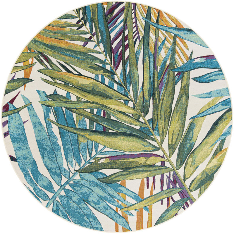 Jungle Terianna Rug, Round 7'10" 