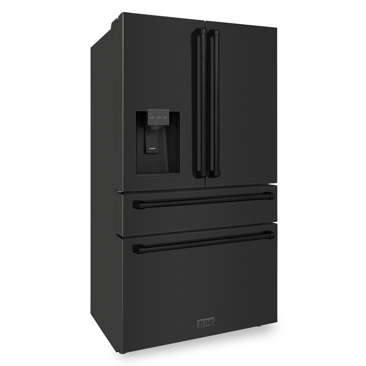 ZLINE 36" 21.6 cu. ft Freestanding French Door Refrigerator with Water and Ice Dispenser in Fingerprint