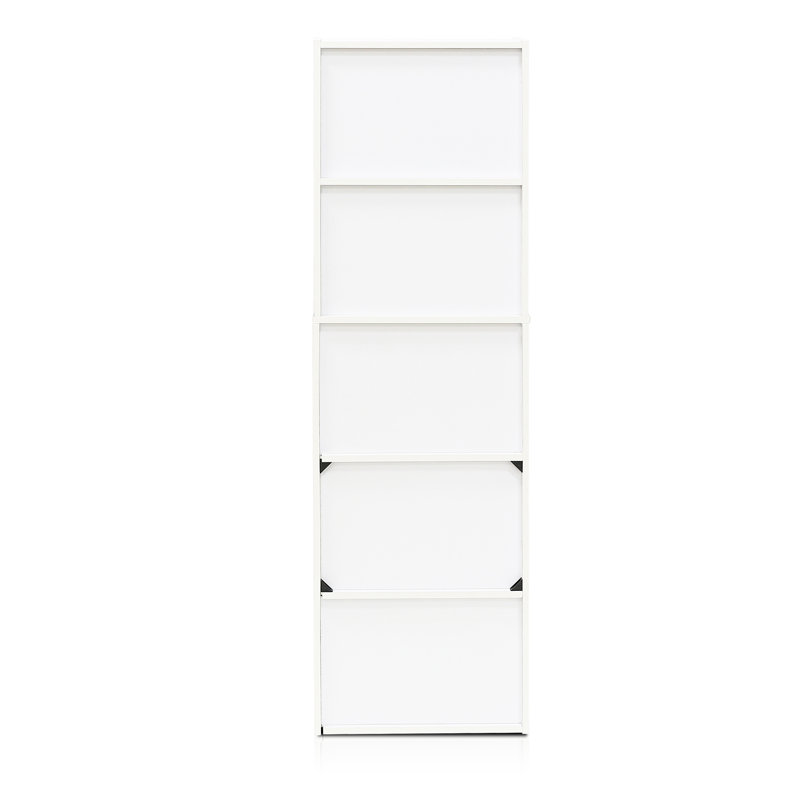 Cannice Bookcase, Pink/White, (5 Shelves) 52.1" H x 15.8" W x 9.4" D