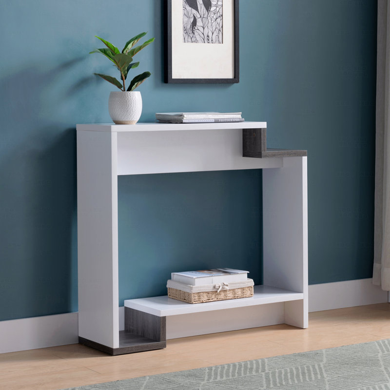 Console blanche et grise contemporaine