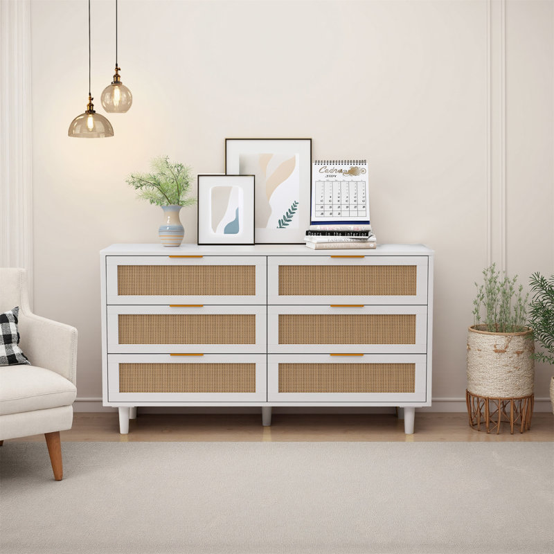 Armoire de rangement en rotin à 51 tiroirs 51,18 po