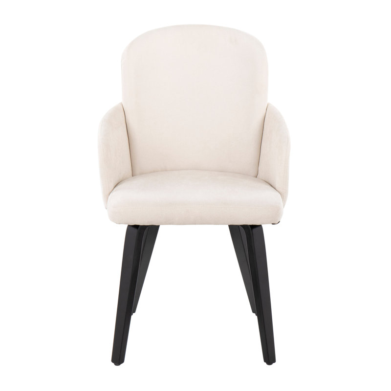 Chaise de salle à manger Dahlia, Polyester crème