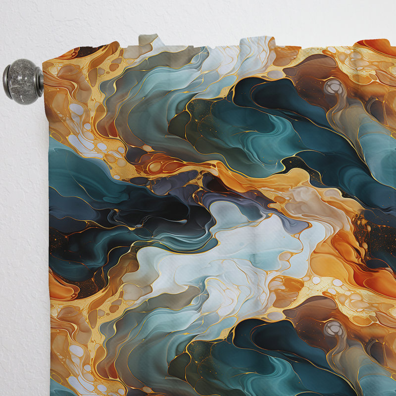 Mystic Reverie Marble Motif - Rideau de marbre abstrait, L 52 po x L 95 po
