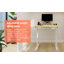 Bureau d'étude réglable adapté aux enfants et aux adultes, bureau à domicile multifonctionnel réglable en hauteur, design compact, dimensions du bureau: 60 cm x 80 cm, cadre blanc-2065696051-2065696062