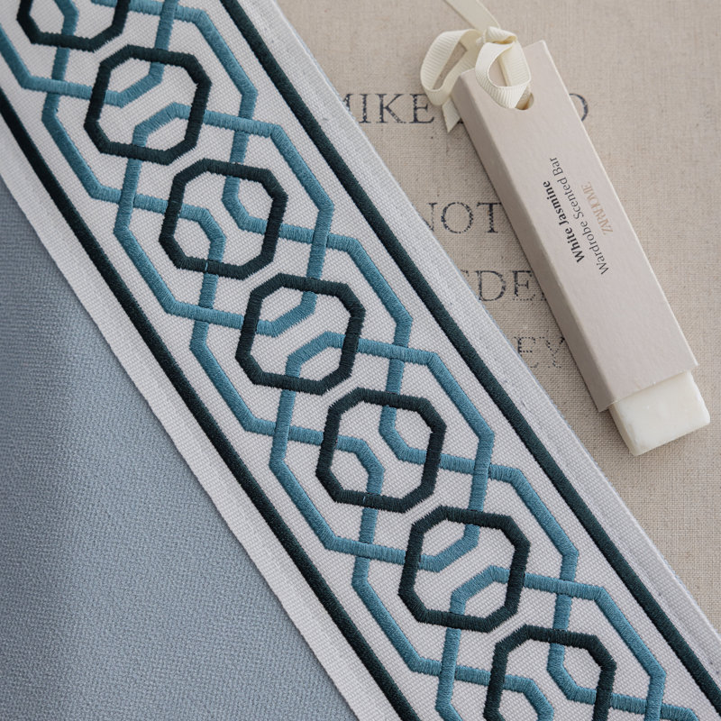 Celia Room Darkening Curtain Pair (Set of 2) - French blue, 50" W x 108" L