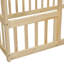 Lit simple en bois en forme de maison avec clôture, garde-corps