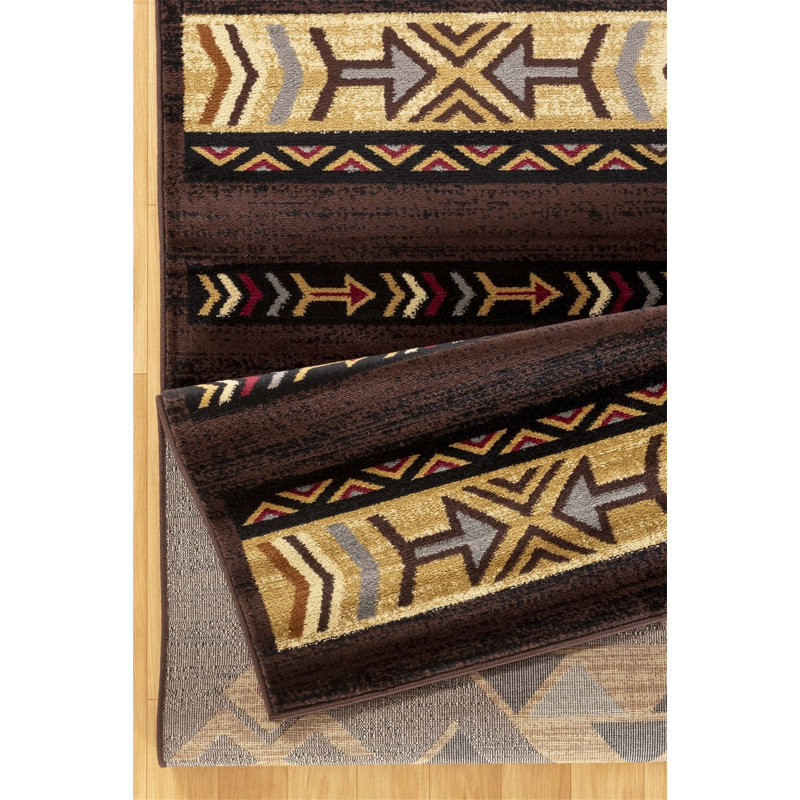 Tapis tribal brun 2 pi 7 po x 7 pi 3 po Tribes