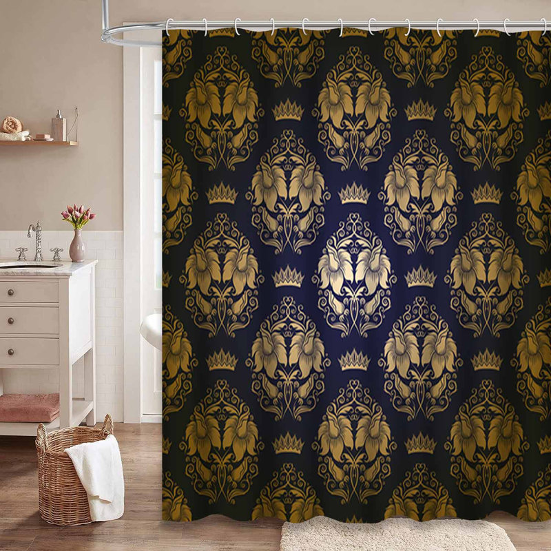 Rideau de douche Damask Floral, L 72 po x l 84 po