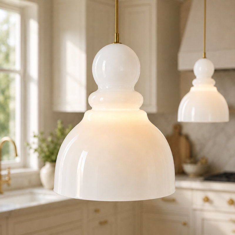 Atchison 1-Light Gold Kitchen Island Pendant