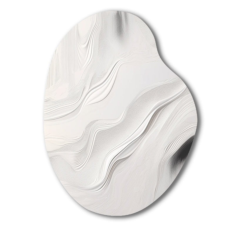 Dachia - art mural asymétrique en forme de poire en marbre abstrait, H 38 po x l 28 po