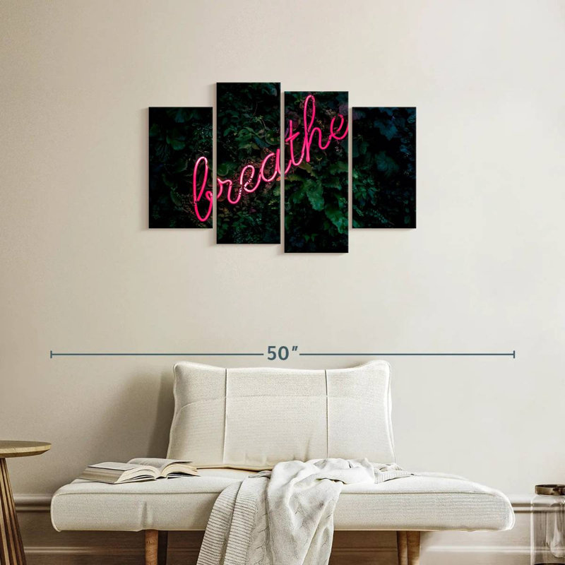 Tergel Breathe Neon Sign, 22" H x 36" W