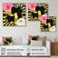 Circular Dynamics en or rose et blanc - reproduction sur toile-87382925-87382932