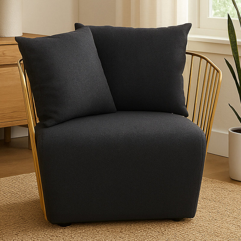 Tellara Upholstered Armchair, Black