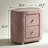 Pink Upholstered 2-drawer Nightstand