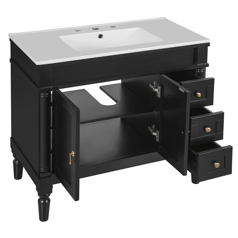 Meuble-lavabo 36 po avec lavabo en céramique