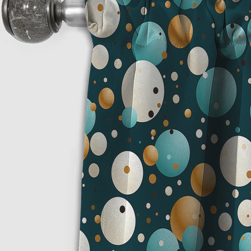 Motif à pois Classic Elegance Classic - Rideau abstrait - Rideau occultant - 1 panneau, L 52 po x L 90 po