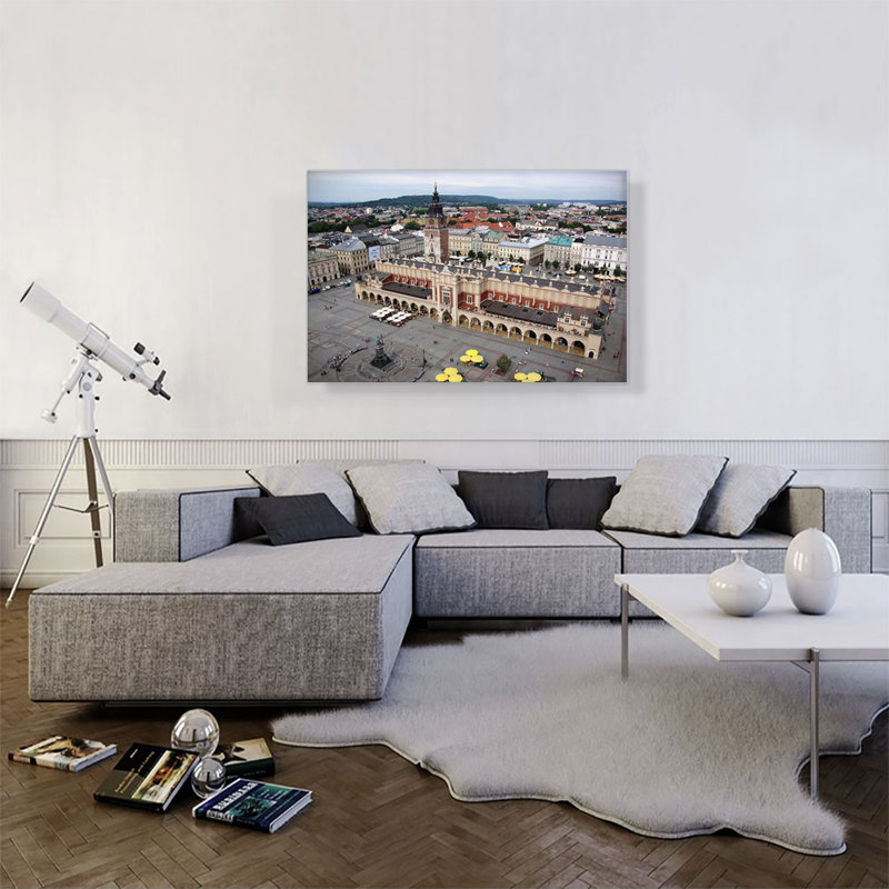"Krakow Main Square", reproduction de photo sur toile tendue, H 26 po x l 40 po x P 0,75 po