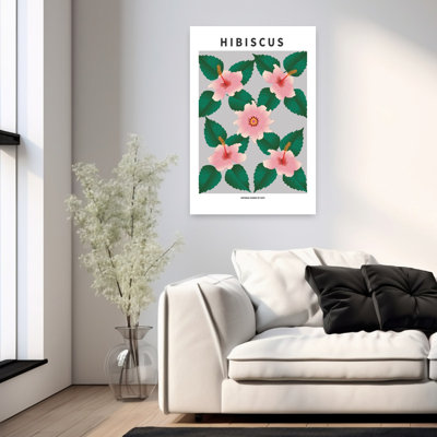 Art contemporain contemporain abstrait fleur d'hibiscus