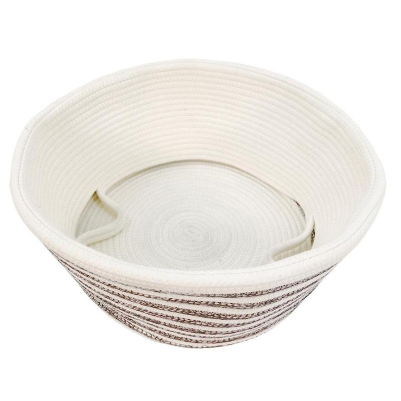 Panier à rayures, H 14 po x l 15 po x P 15 po