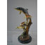 Dolphin With Three Turtles Bronze Statue Fountain - Size: 23"L X 22"W X 35"H.