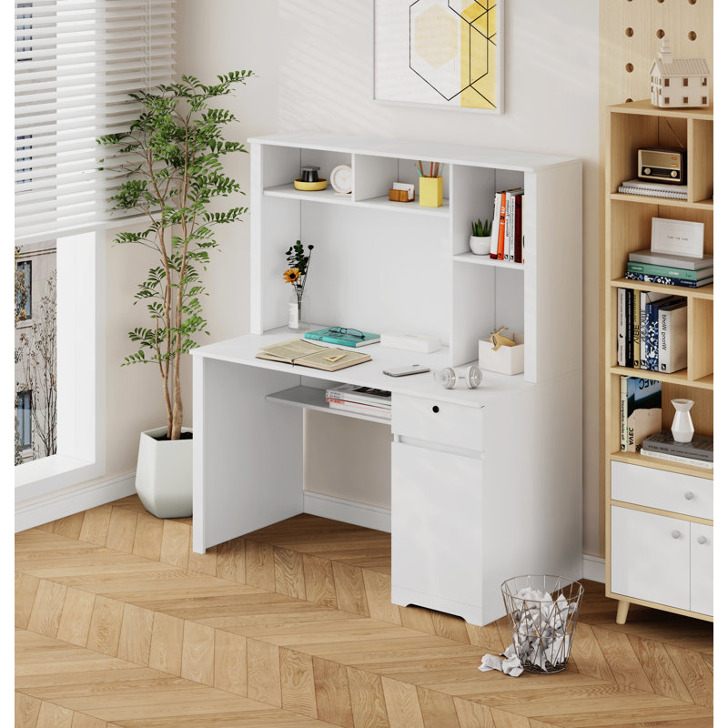 Blerta Computer Desk with Power Outlet