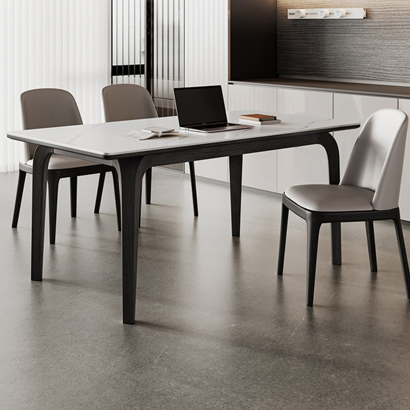 Sintered Stone Table White Ash Seating Set
