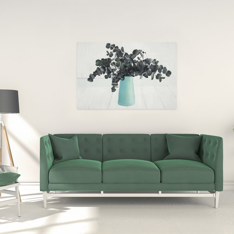 Bouquet d'eucalyptus - Toile turquoise Hygge